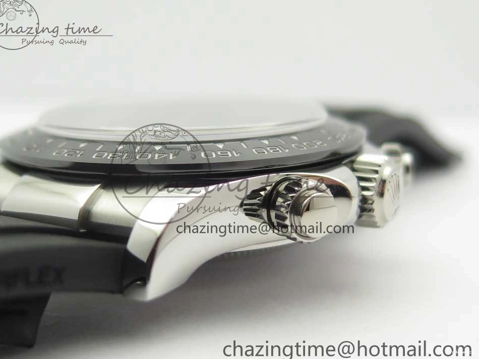 Daytona SS 1:1 Edition Noob Strap Black Best Rubber (Free SA4130 on Dial 904L Blue Extra Case Strap) 116519 0411